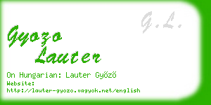 gyozo lauter business card