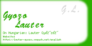 gyozo lauter business card